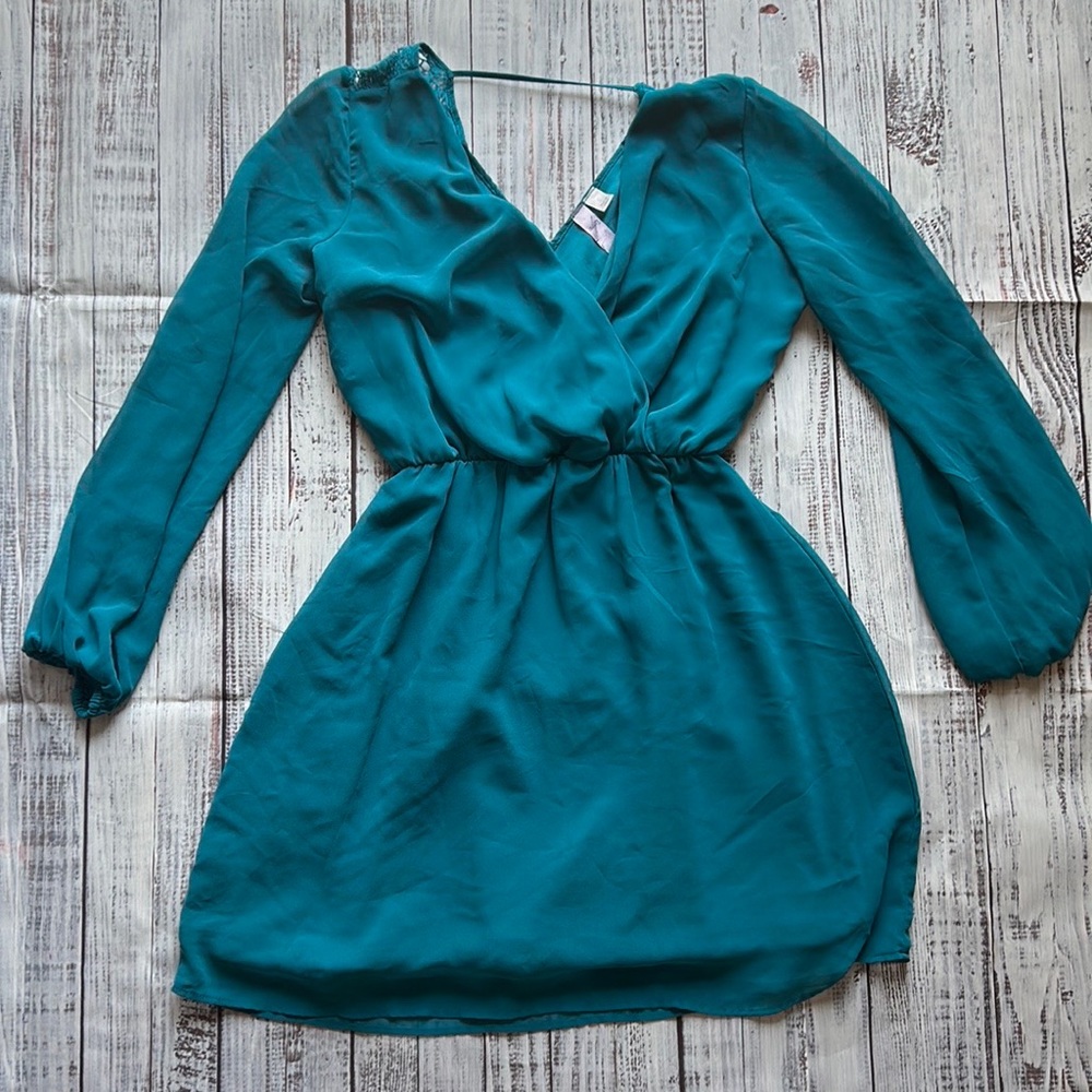 Alya Turquoise Chiffon Dress